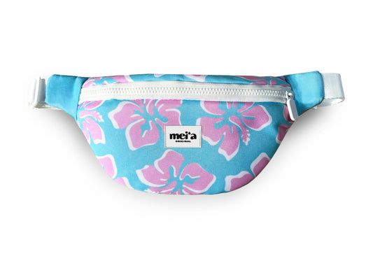 Sac Banane Hibiscus  - Rose et bleu