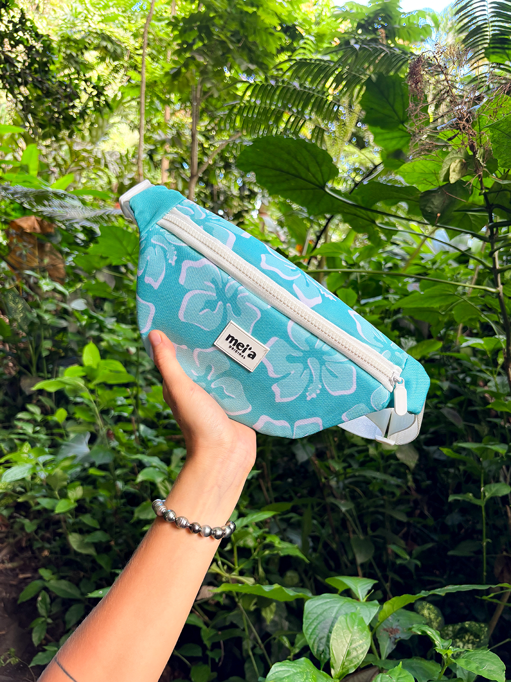 Sac Banane Hibiscus -  Turquoise